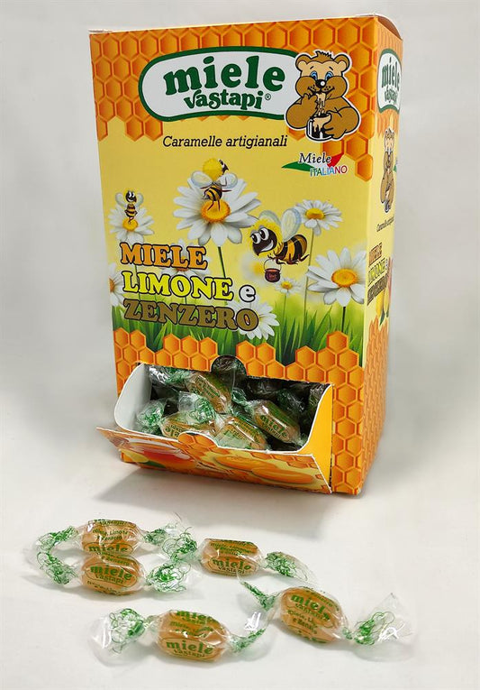CARAMELLE MIELE LIMONE E ZENZERO IN DISPENSER DA 750G